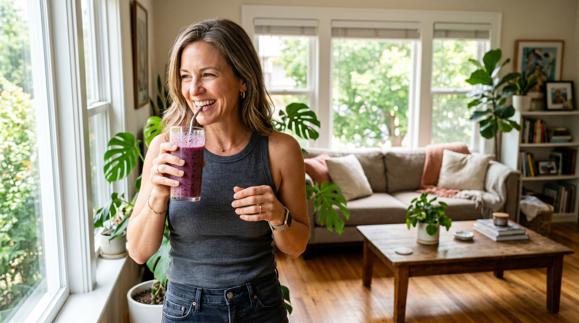 Woman after completing the 21 day smoothie diet review protocol